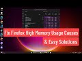 Fix Firefox High Memory Usage Causes and Easy Solutions