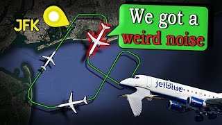 BIRD STRIKE + ENGINE VIBRATIONS | Jetblue E190 Emergency Return to JFK