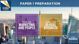 Preparing for Edexcel A Level Business Paper 1