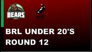 BRL Under 20's - Round 12: Pine Rivers Bears v Souths Magpies Jrs