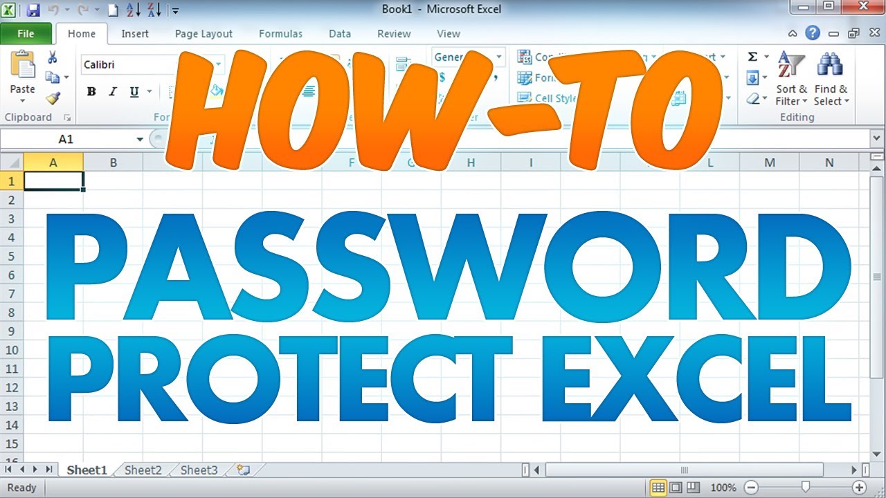 Password Protect An Excel Workbook Document - YouTube