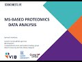 Introduction into data analysis for mass spectrometry-based proteomics - Lecture by Lennart Martens