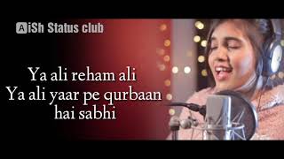 #AiSh_Status_Club  Ya Ali covered by AiSh (lyrical video) #AiSh