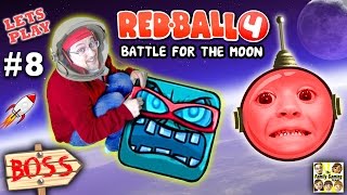 Chase & Dad play REDBALL 4! Battle for the Moon BOSS BATTLE!  Levels 56 - 60 (Part 8 Gameplay)