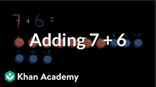 Adding 7 + 6 | Addition and subtraction within 20 | Early Math | Khan Academy