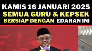 🔴 BARU SAJA..! INFORMASI PENTING UNTUK SEMUA GURU \u0026 KEPSEK BESRISAP DENGAN EDARAN INI