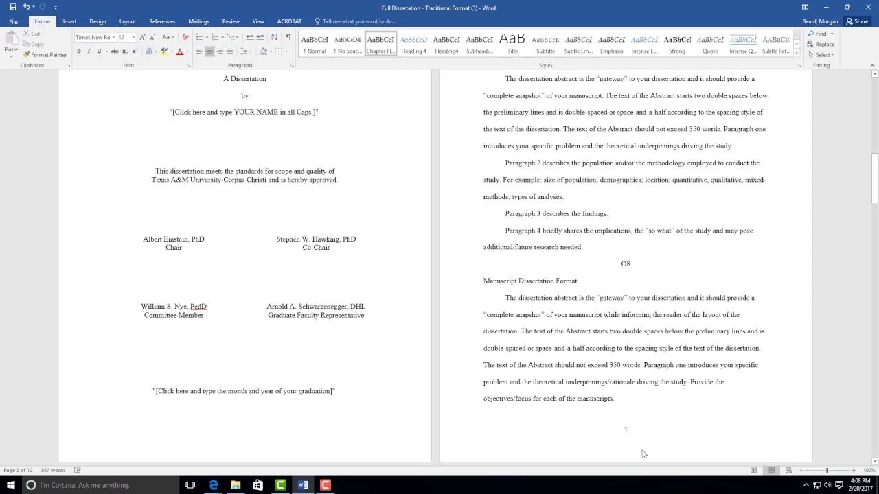 Dissertation And Thesis Formatting Youtube