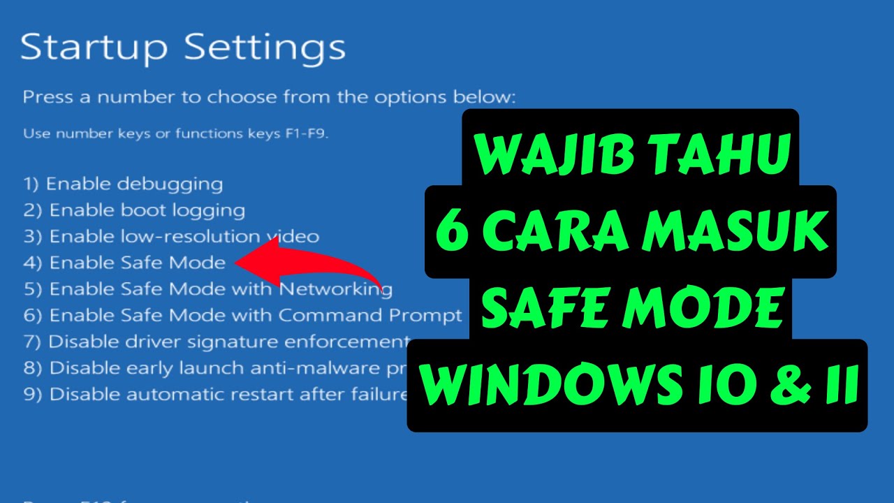 6 Cara Masuk Safe Mode Di Windows 10 Dan 11 - YouTube