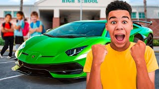 PICKING UP KAMEIRO FROM SCHOOL IN A LAMBORGHINI