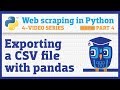 Web scraping in Python (Part 4): Exporting a CSV with pandas