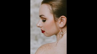 AVIANNA CZ rose gold leaf earrings Rose gold Jewelry Rose gold bridal earrings Handmade earrings