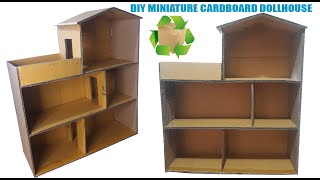 SIMPLE & EASY DIY MINIATURE DOLLHOUSE MADE OF RECYCLED CARDBOARD BOX | SAVE MONEY, SAVE ENVIRONMENT