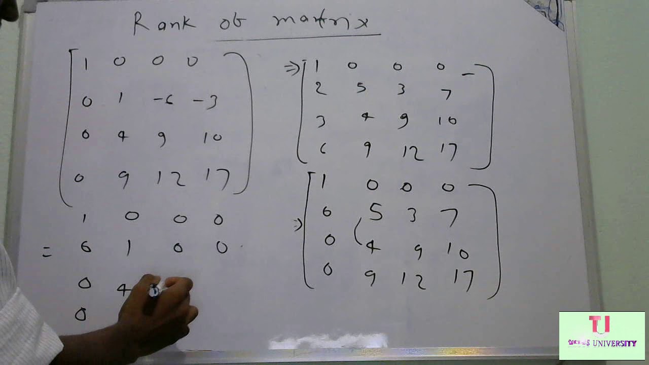 Rank Of Matrix By Normal Method 4x4 - YouTube