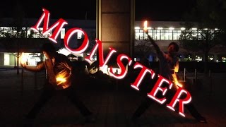 【ヲタ芸】MONSTERで2人打ち！！【TAKA×琥珀】