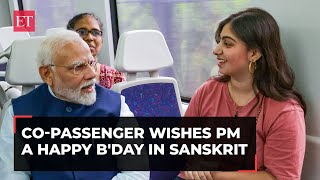Narendra Modi Birthday: Delhi Metro co-passenger wishes PM on his 73rd b'day in Sanskrit, watch!