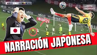 😲Así NARRARON los japoneses los Goles de Colombia vs Japón / Reacción gol de Borre