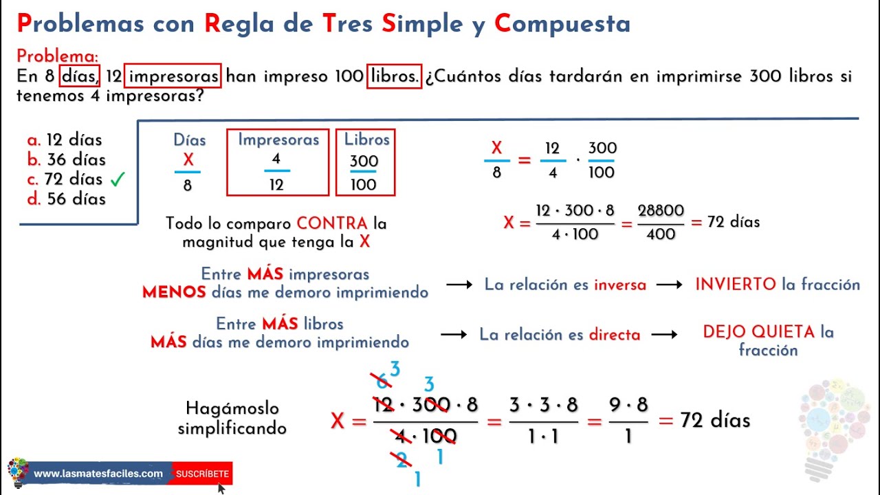 Regla De Tres Simple Y Compuesta - De NOVATO A LEYENDA! 😎 - NUEVE ...