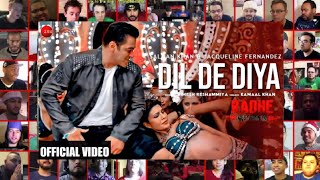 Dil De Diya Song Reaction mashup  | Radhe | Salman Khan, Jacqueline Fernandez | Himesh Reshammiya