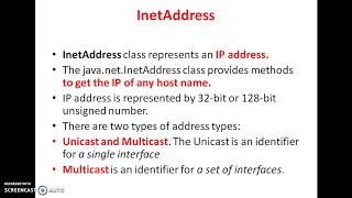 InetAddress Class in java.net Package