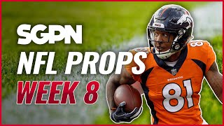 NFL Prop Bets Week 8 - Sports Gambling Podcast - NFL Player Props - NFL Prop Bets Today