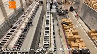 Inbound, outbound, e-commerce and returns sorting for Norah with a Dual Split Tray Sorter