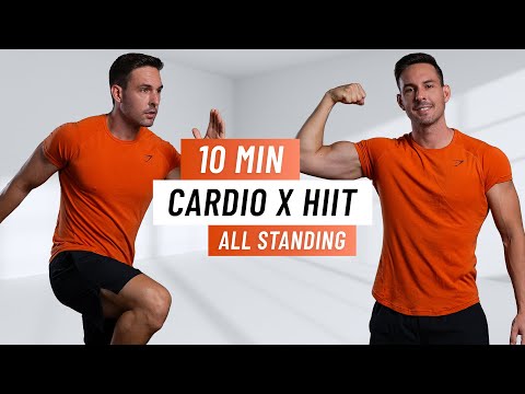 10 MIN CARDIO HIIT WORKOUT - ALL STANDING - Fat Burning Home Workout ...