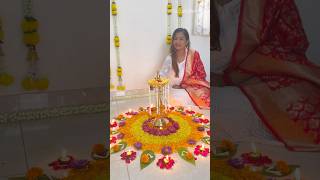 Festival Flower Rangoli using Samai #youtubeshorts