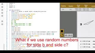 Solving SAS Triangles (Python - VEXCodeVR)