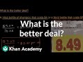 What is the better deal? | Budgeting and saving | Financial Literacy | Khan Academy