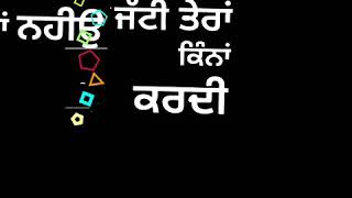 Mankirat Aulakh new song — Jatta Ve lyrics and  whatsapp status with black background