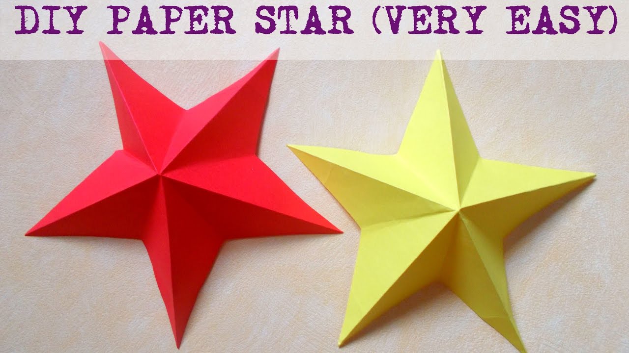 DIY Paper Crafts: How To Make A Paper Star 3D In Less Than 5 Minutes ...