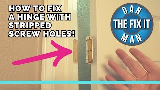 Door is Falling off the Frame!  How to Fix Stripped Screw Holes - 3 MINUTE FIX! - DIY