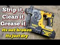 Your Dewalt SDS Drill is NOT BROKEN!! It just needs cleaned and more grease. 