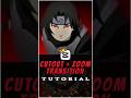 Cutout + Zoom Transition Tutorial 💀🔥 | Capcut Tutorial | #capcut #capcuttutorial #animeedit