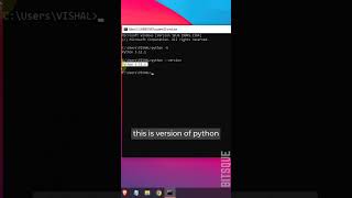 how check python version using cmd in 30 sec|| BitsQue || #python #pythonversion