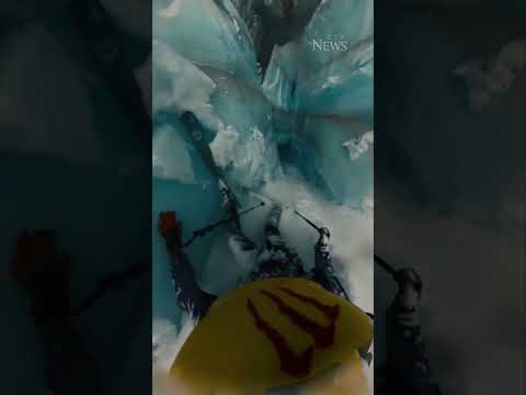 What is ice falling from mountain called?
