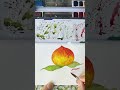 【水彩教學丨watercolor painting for beginners easy and simple】水彩零基礎教學 桃子 shorts