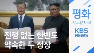 [영상] 평양 공동선언…“한반도에 전쟁은 없다” / KBS뉴스(News)