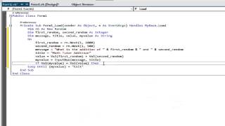 math tutor - vb.net