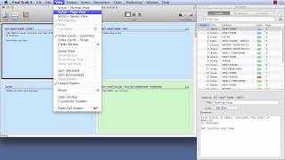 Final Draft 9 for Mac | How to Change Scene Elements