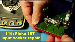 116 - Fluke 187 input socket repair