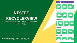 Nested RecyclerView | Android Studio | XML Design | JAVA