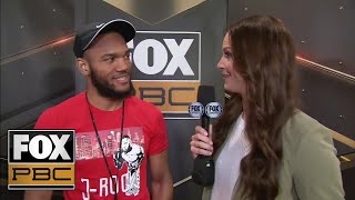 Julian Williams talks with Heidi Androl before press conference | INTERVIEW | PB