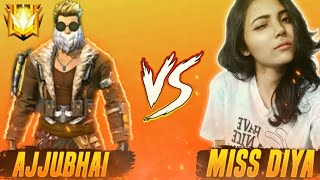 Ajju Bhai VS Miss Diya | 1 VS 1 | Funny Clash Squad VS Ever | Garena Free Fire