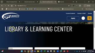 Introduction to the Library & Learning Center Website