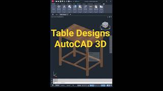 Quick Table Design in AutoCAD 3D | Easy Tutorial #autocadshorts #viralvideo #shorts #caddengineer