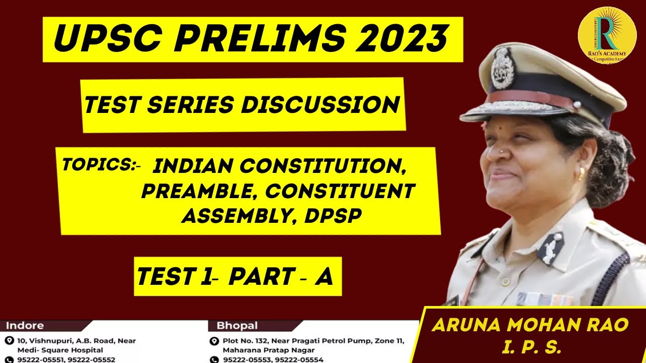 POLITY // UPSC PRELIMS 2023 // TEST SERIES DISCUSSION TOPIC- INDIAN ...