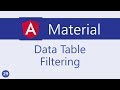 Angular Material Tutorial - 29 - Data table Filtering