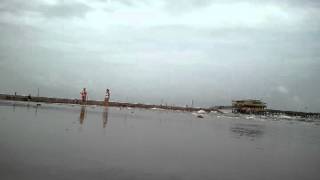 Las olas del mar en galveston texas