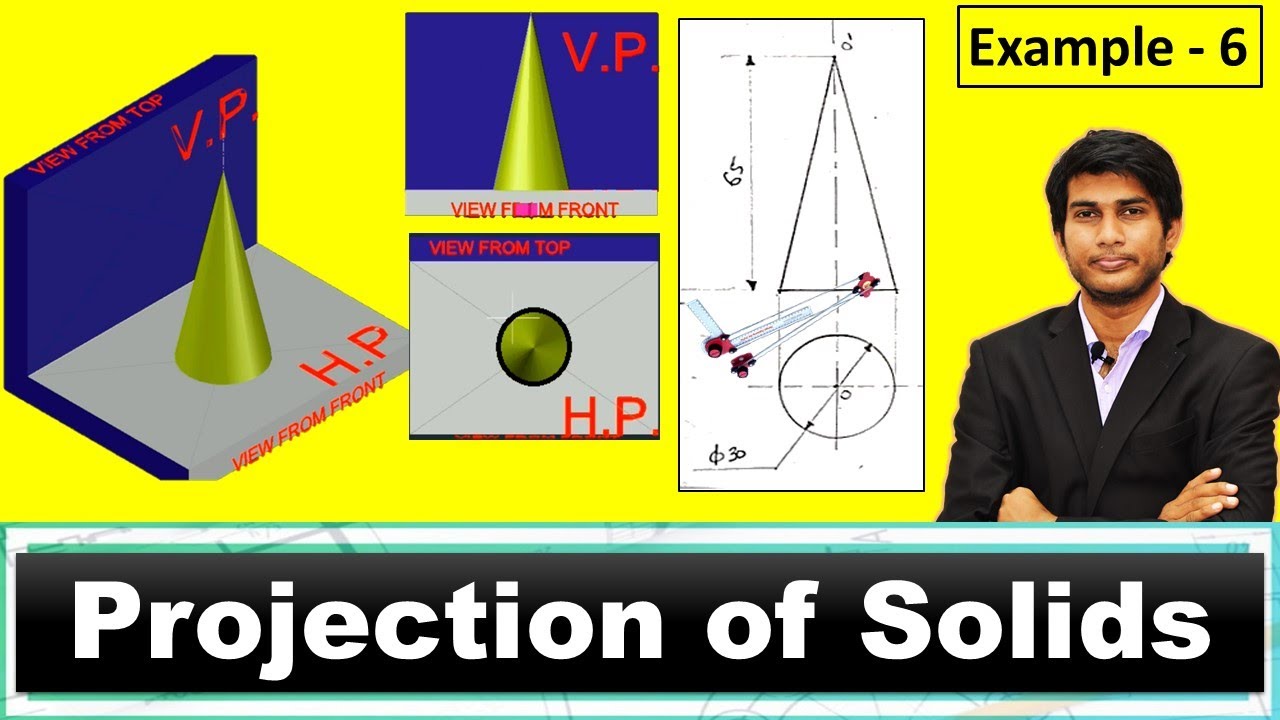 Projection Of Solids Problem 6 - YouTube